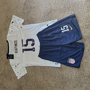 MEGAN RAPINOE #15 USWNT NIKE FIFA WORLD CUP JERSEY & SHORTS KIT NWT YOUTH XL